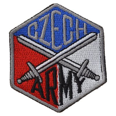 CZECH ARMY patch with crossed swords - color