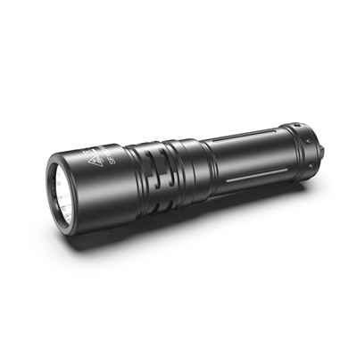 Flashlight BD10 rechargeable, waterproofed, 1200 lumens, 265 meters, IP68 BLACK