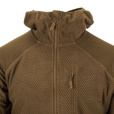 ALPHA HOODIE Jacket Grid Fleece COYOTE
