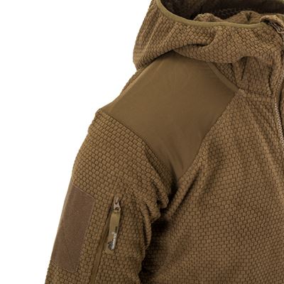ALPHA HOODIE Jacket Grid Fleece COYOTE