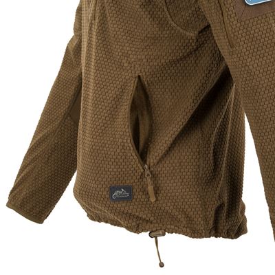 ALPHA HOODIE Jacket Grid Fleece COYOTE