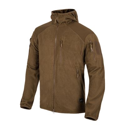 ALPHA HOODIE Jacket Grid Fleece COYOTE