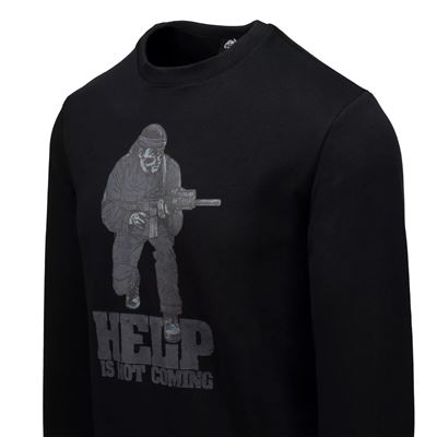 Sweatshirt HELP IS NOT COMING BLACK Helikon-Tex® BL-HIN-CB-01 2