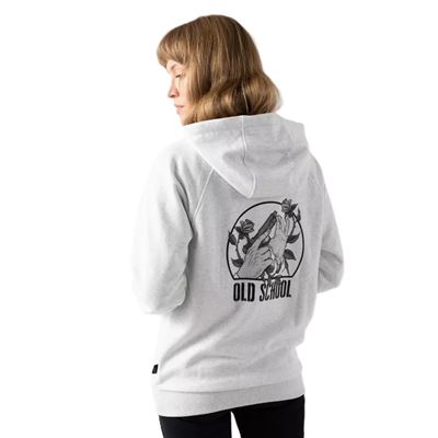 OLD SCHOOL HOODIE LIGHT GREY MELANGE