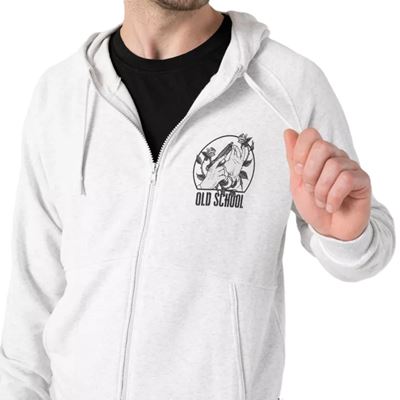 OLD SCHOOL HOODIE LIGHT GREY MELANGE