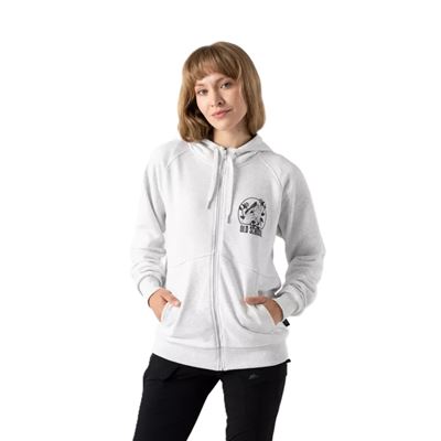 OLD SCHOOL HOODIE LIGHT GREY MELANGE