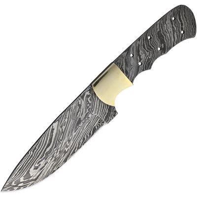 Knife Drop Point Blade without Handle Scales