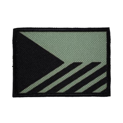 Textile CZECH Flag Velcro Patch LIGHT GREEN