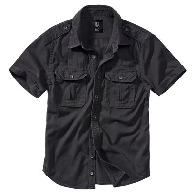 Shirt style VINTAGE short sleeve BLACK