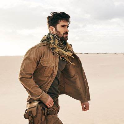 Shirt style VINTAGE long sleeve CAMEL KHAKI - Main Image