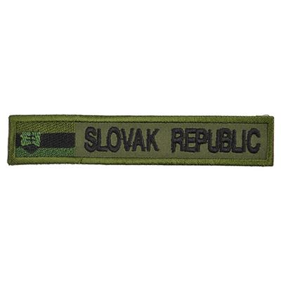 Patch SLOVAK REPUBLIC + Flag - OLIVE