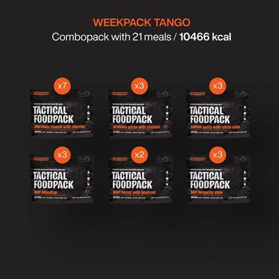 Dehydrated Food 21 Servings WEEKPACK TANGO TACTICAL FOODPACK C0019 5