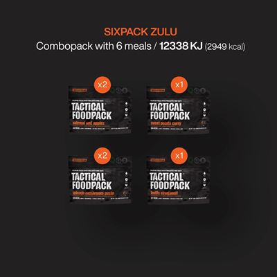 Dehydrated Food 6 Servings SIXPACK ZULU TACTICAL FOODPACK C0022 2