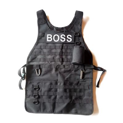 Tactical BBQ Apron With Carabiner and Bottle Opener