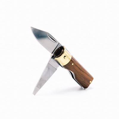 Shotgun Shell knife with Brass and MAHOGANY