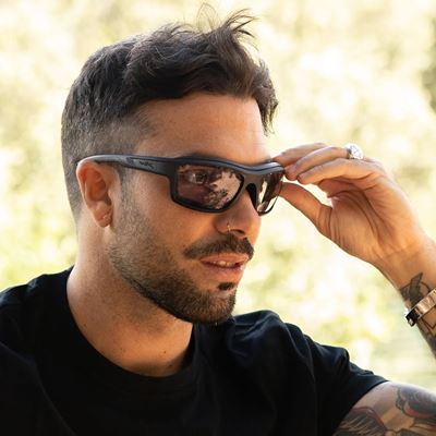 Tactical sunglasses WX OZONE CAPTIVATE™ BLACK frame Photochromic Grey