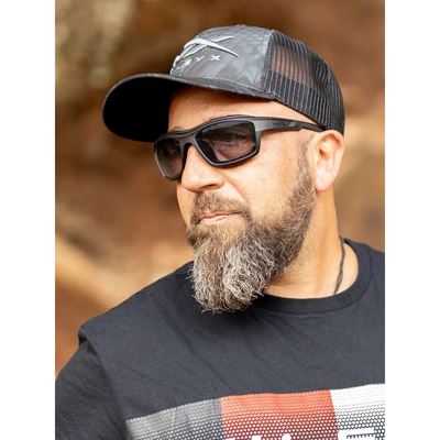 Tactical sunglasses WX OZONE CAPTIVATE™ BLACK frame Photochromic Grey