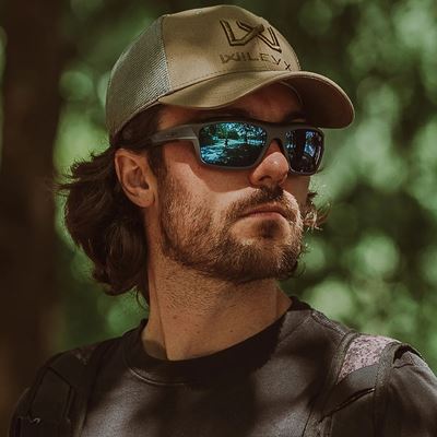 Tactical sunglasses WX OZONE CAPTIVATE™ GREY frame POLARISED BLUE lenses