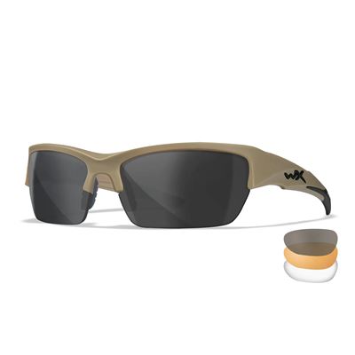 Tactical sunglasses WX VALOR set 3 lenses TAN frame