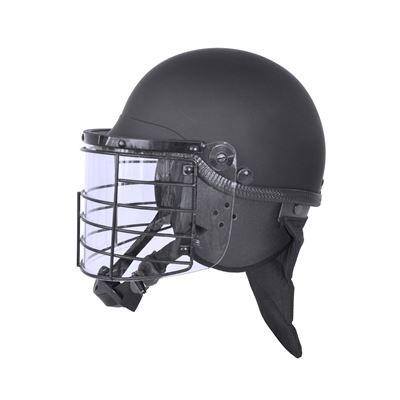 RIOT VISOR helmet with face shield and grille – BLACK Commando CI-5116 5