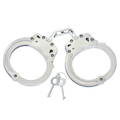 SKY MARSHAL lightweight aircraft-grade duralumin chain handcuffs – SILVER