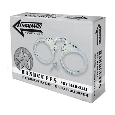 SKY MARSHAL lightweight aircraft-grade duralumin chain handcuffs – SILVER Commando CI-893-S 2