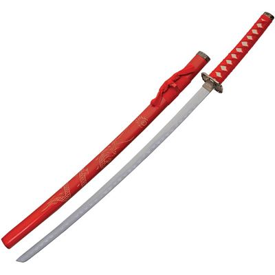 Katana DRAGON set of 3 with stand RED