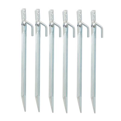 Tent pegs STEEL L-profile length 21cm set of 6