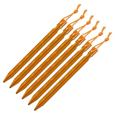 Tent pegs Arrow Aluminium length 18cm set 6 pcs ORANGE