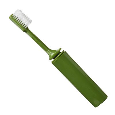Folding Toothbrush plastic GREEN