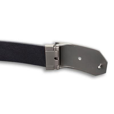 Belt leather buckle CZECH LION 35 mm BLACK