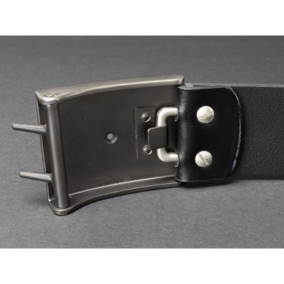 Belt leather buckle CZECH LION 45mm BLACK