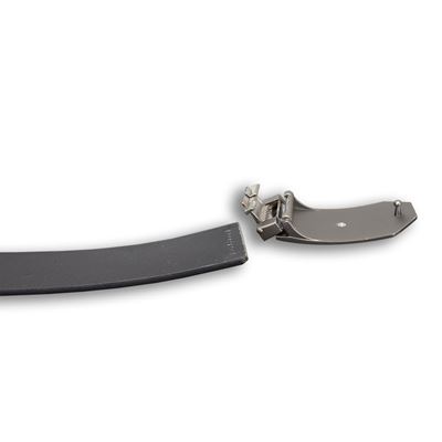 Belt leather buckle SPARTAN slanted 40 mm BLACK
