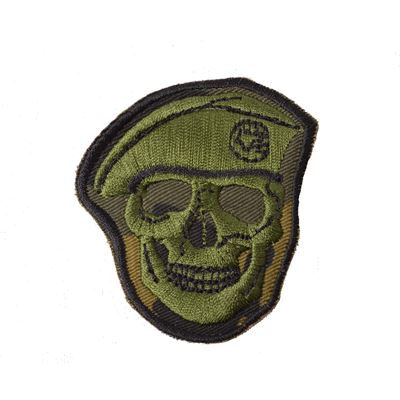 Patch SKULL beret in color czech camo 95 forest