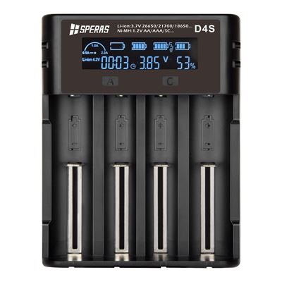Battery charger D4S universal with display four slots
