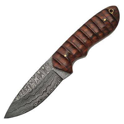 Fixed Blade Hunter Grooved Rosewood