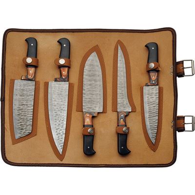 Kitchen Set W Knife Roll 5 pieces