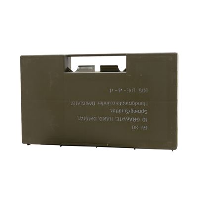 Crate/box for transporting GV 30 grenades plastic GREEN
