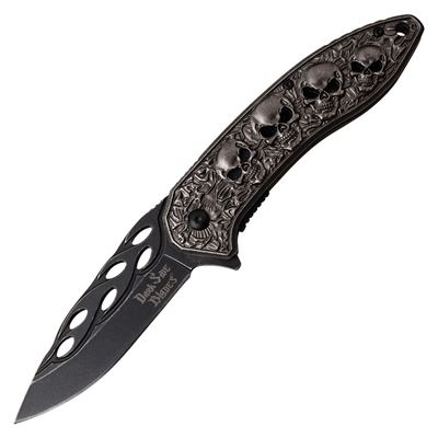 GREY Folding Knife SKULL