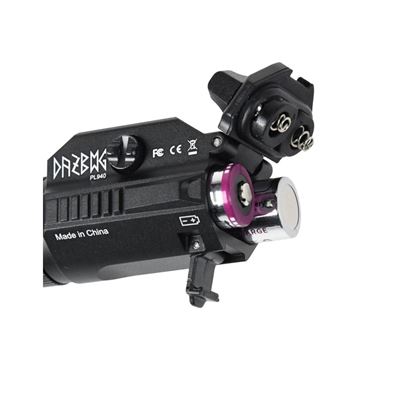 Tactical flashlight PT01 for pistol BLACK