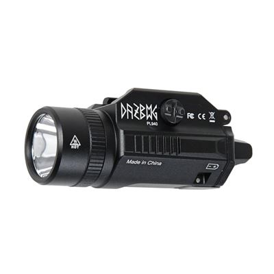 Tactical flashlight PT01 for pistol BLACK