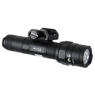 Tactical flashlight RT01 with green laser BLACK