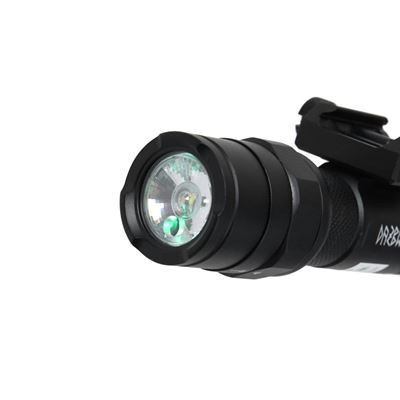 Tactical flashlight RT01 with green laser BLACK
