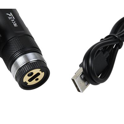 Tactical flashlight RT01 with green laser BLACK