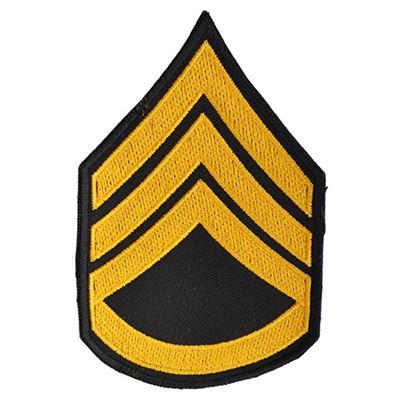 Patch U.S. rank of Staff Sergeant - GOLD