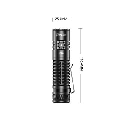 Flashlight E10 rechargeable, multifunction, 1300 lumens, 175 meters, IP68