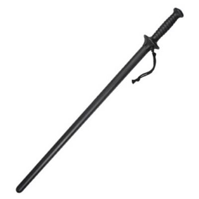 Straight baton with shield 78 cm BLACK