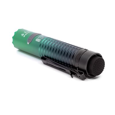 Flashlight E21 rechargeable, compact, 2000 lumens, 322 meters, IP68 GREEN