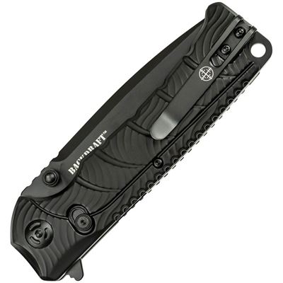 Folding Knife BACKDRAFT Fine Edge BLACK