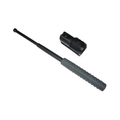 Telescopic baton 40cm/16 "hardened BLACK ergonomic handle
